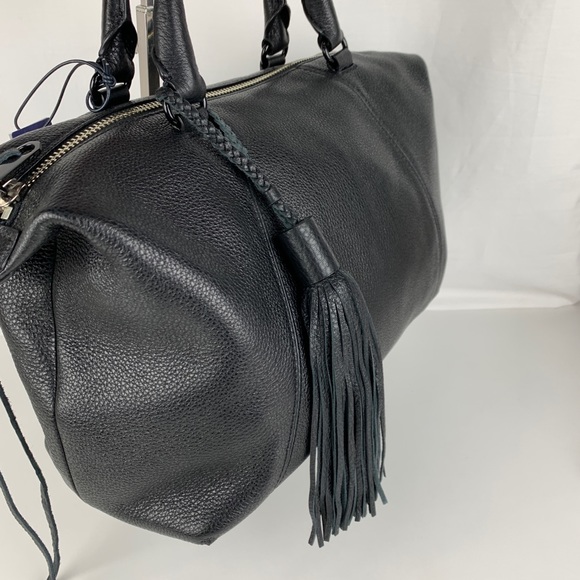 New Rebecca Minkoff Isobel Black Leather Satchel - Picture 3 of 8